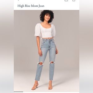 Abercrombie High Rise Curve Love Mom Jean
